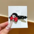 Süße Cartoon Mädchen Schleife Entenschnabel Haarklammer süßer Stil Haarschmuck für Frauen - Gürtel Rote Schleife Stil