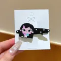 Süße Cartoon Mädchen Entenschnabel Haarklammer mit schwarzen Punkten, süßes Haaraccessoire. - Lila Stil