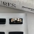 Bague fleur diamant or vintage ajouré luxe bague déclaration pour femmes bijoux élégants - Bague Chaîne Fleur Ajourée (@2)
