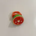 Mignon style Y2K bague pastèque strass colorés résine bijoux tendance doux et cool - Pastèque