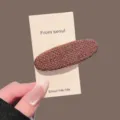 Retro pince a cheveux ovale pour femmes 2026 nouvel accessoire de coiffure tendance - Barrette Ovale (Seule) / Café