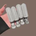 Grey hair roller clips for bangs root volume, set of 4 practical styling hair curlers. - 4 Pieces/Pack / Silver Gray