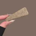 Pince à cheveux tissée simple pour femmes élégante pince latérale frange accessoires - Clip BB Triangle Tweed Kaki / 1 Pièce