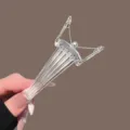 Clear plastic hair root volume clip, traceless duckbill hair clip for natural styling. - 1 Piece Pack / Clear