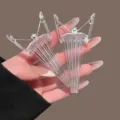 Transparent hair root volume clips for natural lift, traceless bangs styling hairpins. - 2 Pieces Pack / Clear