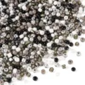 Colorful 4mm glass seed beads mix bulk for DIY handmade bracelets necklaces jewelry making - 4mm (Approx. 450g/Bag) / Black