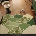 Luxury entryway doormat, looped pile dirt-resistant anti-slip mat for front door and hallway - 40*60cm (Coil Mat) / Qingye Yunxu