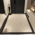 Luxury loop pile entryway mat, anti-slip dirt-resistant indoor hallway rug, wear-resistant. - Fog Begonia