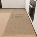 Ensemble de tapis de cuisine en lin antidérapants longs couloirs absorbant l'eau 2pcs - 40*60cm (Lin) / Chien Oreilles Droites
