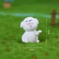 Mini white simulation dog figurine variant, cute resin Bichon desktop miniature decoration. - Bichon Frise