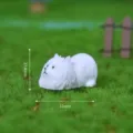 Miniature white dog resin figurine micro landscape desktop cute ornament DIY accessory - Pomeranian