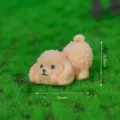 Miniature resin dog figurine for micro landscape DIY decor, cute puppy desktop ornament. - Teddy Poodle