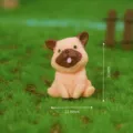 Mini resin simulation puppy figurine desktop decoration micro landscape ornament cute toy. - Pekingese