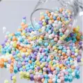 Perline di vetro colorate da 4mm e tubini per la creazione di bracciali e collane fai da te - 4mm (Ca. 450g/Borsa) / Colore macaron