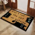 Cute black cat doormat non-slip entrance floor mat for indoor home decor and scraping dirt - 40x60cm / The Cat