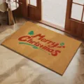 Christmas coir door mat non-slip front door scraper mat holiday home decor entryway floor mat - 40x60cm / Merry Christmas