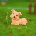 Mini simulation dog resin figurine miniature landscape DIY desktop cute ornament accessory - Chinese Rural Dog