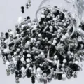 Mixed black white silver glass seed beads bugle beads for DIY handmade jewelry bracelets - 4mm (Approx. 450g/Bag) / Black-Grey Tones