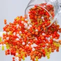 Colorful 4mm glass seed beads and bugle beads mix for DIY jewelry making bracelets necklaces. - 4mm (Approx. 450g/Bag) / Orange-Red