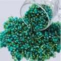 Colorful glass seed beads and bugle beads mix for DIY handmade jewelry bracelets necklaces - 4mm (Approx. 450g/Bag) / Dark Green Series