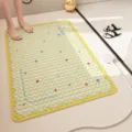 Anti-slip bathroom floor mat dopamine style shower suction cup foot mat for home bathroom - 40x70cm / Milky Fluffy
