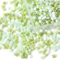 Green white mixed glass seed beads bulk DIY jewelry bracelet necklace making supplies - 4mm (Approx. 450g/Bag) / Light Green Tones