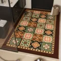 American retro bathroom water-absorbing quick drying floor mat for home decor and daily use. - 40*60cm (Diatomaceous Mud) / Bula Manor B Square