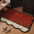 Red festive loop pile doormat entryway non slip dust control mat for home floor entrance - 40*60cm / Millennium Red