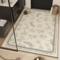 Vintage bathroom floor mat absorbent quick drying diatomaceous earth rug for home toilet - Afternoon Camellia
