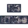 American vintage kitchen floor mat set non-slip waterproof washable botanical pattern carpet - 40*160cm (Looped Silk) / Tropical Style