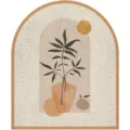 Modern minimalist arch door mat non-slip PVC entrance rug for home hallway outdoor decor - 120*150cm (Silk Loop) / Summer Sky (Vertical)