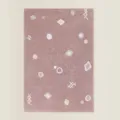 Detailed view of the soft mauve plush rug showing fine texture and cute designs. - 40*60cm (Faux Cashmere) / Pink Speckled