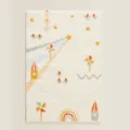 Soft thick imitation cashmere kids rug with cute cartoon rainbow and star pattern for bedroom - 40*60cm (Faux Cashmere) / Abstract Art