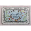 American style entrance doormat with watercolor butterfly print, PVC silk loop anti-slip mat. - 40*60cm / Butterfly Love Flower - Rectangular