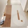 Modern abstract geometric hallway floor mat, durable dust removal doormat for home entrance. - 120x150cm (Silk Loop) / Dingyi Vertical