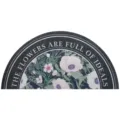 Amerikanische halbrunde Fußmatte für den Eingangsbereich mit Blumenmuster und englischem Text. - Schwarzer Hintergrund Blume - Halbrund