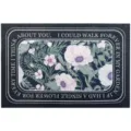 Blumen Fußmatte Vintage Eingangstür Matte Rutschfeste Schmutzfangmatte Für Heimdekoration - Schwarzer Hintergrund Blume - Rechteckig