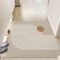 Tappeto da corridoio moderno con linee geometriche, zerbino antiscivolo per ingresso. - Yuansheng Orizzontale