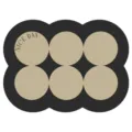 Cream style kitchen draining mat, diatomaceous earth soft absorbent pad for cup and bowl. - 30x40cm / Black and Gray