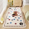 Soft plush bedroom bedside rug, cute cartoon dog pattern, warm and cozy home decor carpet. - Cheese Hot Dog
