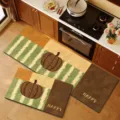 Idyllic kitchen floor mat set, absorbent diatomaceous earth non-slip mat for home cooking space. - Brown Whisper