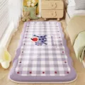 Purple Checkered Plush Rug Cute Cat Bedroom Bedside Carpet Fluffy Soft Warm Mat - Purple Grid Apple Cat