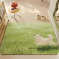 Süße Hunde Fußmatte, PVC Schmutzfangmatte für den Eingangsbereich, rutschfest und pflegeleicht. - Jupierender Samojede