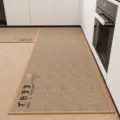 Ensemble de tapis de cuisine coureur tresse marron antiderapant lavable pour la maison - Prospère au Quotidien / 40*60cm (Lin)