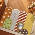 Tappeto da ingresso con gatto carino, antiscivolo, zerbino per corridoio decorativo top. - Velluto He Nuovo Linguaggio
