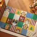 Tappeto porta gatto di cartone animato, zerbino antiscivolo per ingresso di casa mia. - Miao Fortuna Patchwork