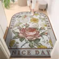 Vintage bloemendeurmat antislip PVC lusmat welkomstmat voor thuis in de gang - 40*60cm / Pioen Verticaal