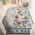 Vintage bloemen PVC deurmat, antislip entreemat voor gang en huisinrichting decor. - 40*60cm / Viooltje Verticaal