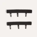 Women anti-slip elastic thigh garter lace ruffle sock clip adjustable black straps. - One Size / Black