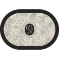 Retro botanical diatomite absorbent bath mat non-slip floor rug for home bathroom doorway. - 40x60cm / Rainforest Black